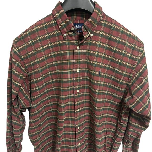 Polo Ralph Lauren Button Up Shirt Men's Size Large Plaid Flannel - Picture 1 of 6